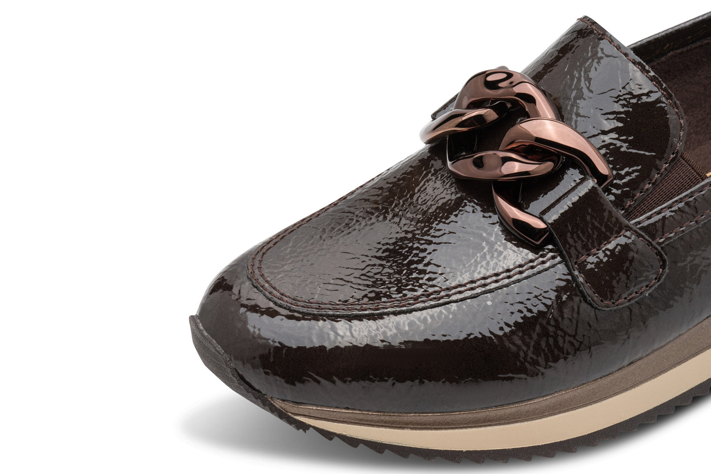 Jana Softline Charlene 24766-42 308 Mocca Patent Womens Shoes