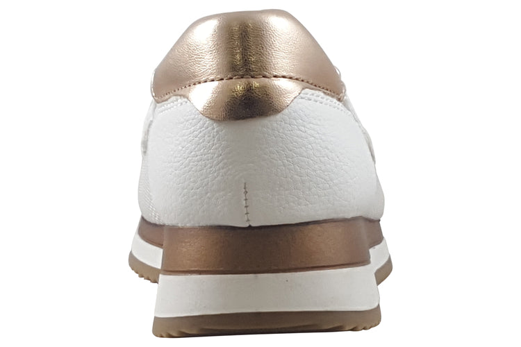 Jana Softline Charlene 24766-42 White/Rose Gold Womens Shoes
