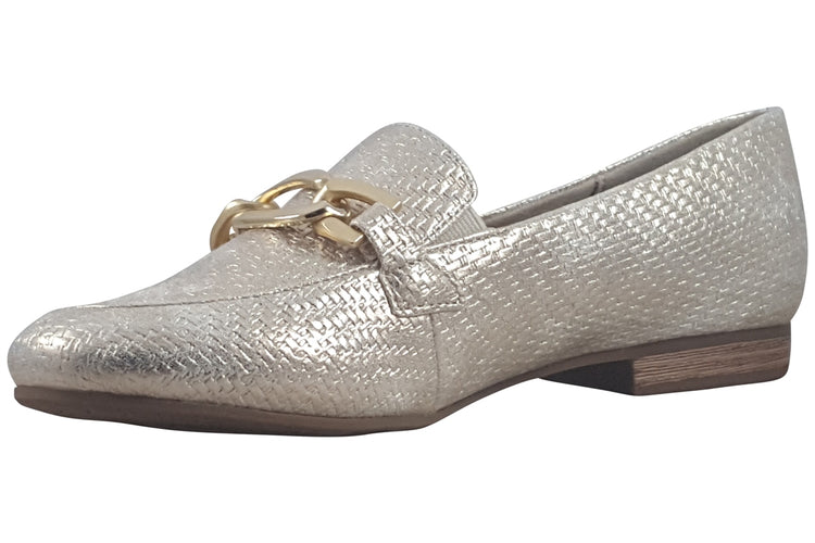 Jana Softline Colley 24264-42 Gold Met Str Womens Shoes
