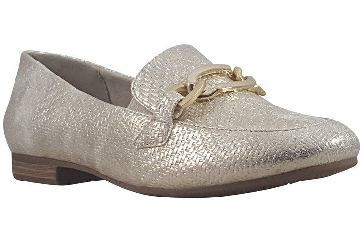 Jana Softline Colley 24264-42 Gold Met Str Womens Shoes