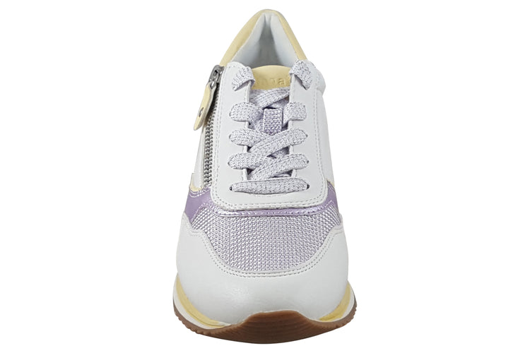 Jana Softline Coole 23774-43 White/Lilac Womens Fashion Trainers