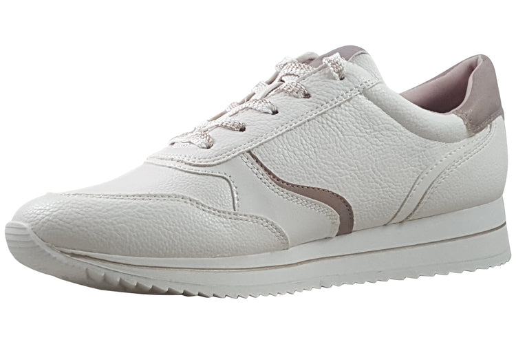 Jana Softline Coole 23774-43 White/Rose Gold Womens Fashion Trainers