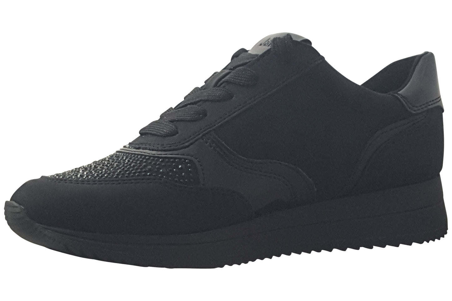 Jana Softline Coole 23774-43 Black Glitter Womens Fashion Trainers