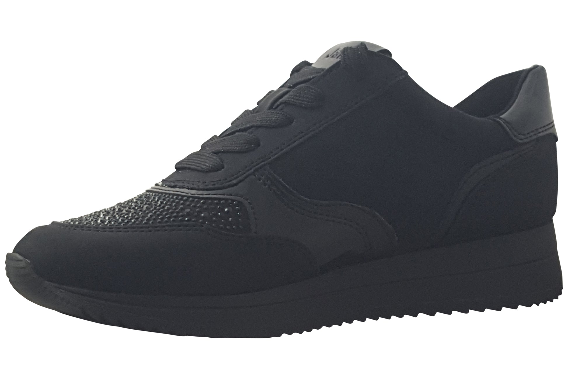 jana-coole-womens-trainers-black-glitter-left