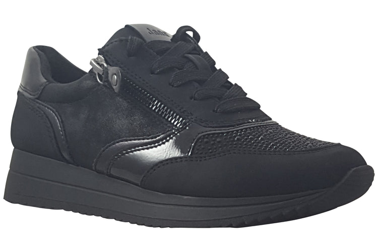 Jana Softline Coole 23774-43 Black Glitter Womens Fashion Trainers