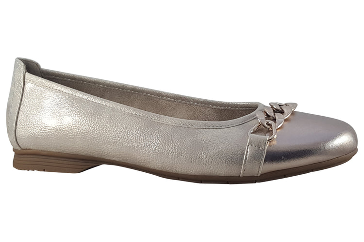 Jana Softline Emily Rose-5 22165-42 Beige/Gold Womens Shoes