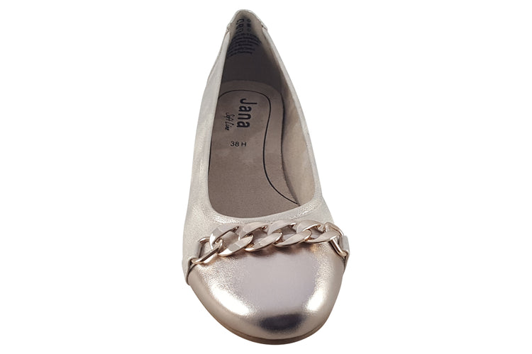 Jana Softline Emily Rose-5 22165-42 Beige/Gold Womens Shoes
