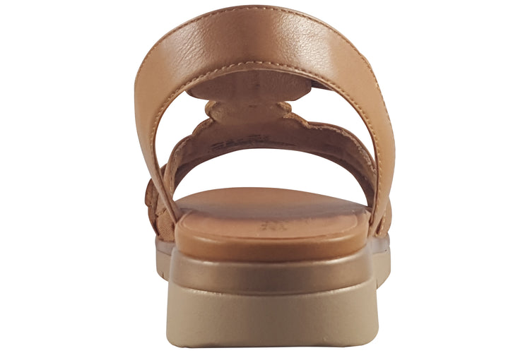 Jana Softline Glimmer 28264-44 Tan Womens Sandals
