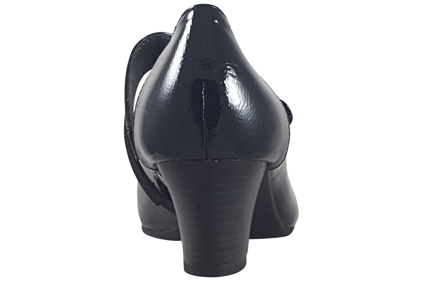 jana katy 24465 43 womens shoes black patent back