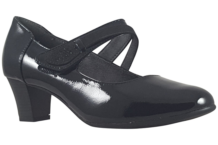 Jana Softline Katy 24465-43 Black Patent Womens Shoes