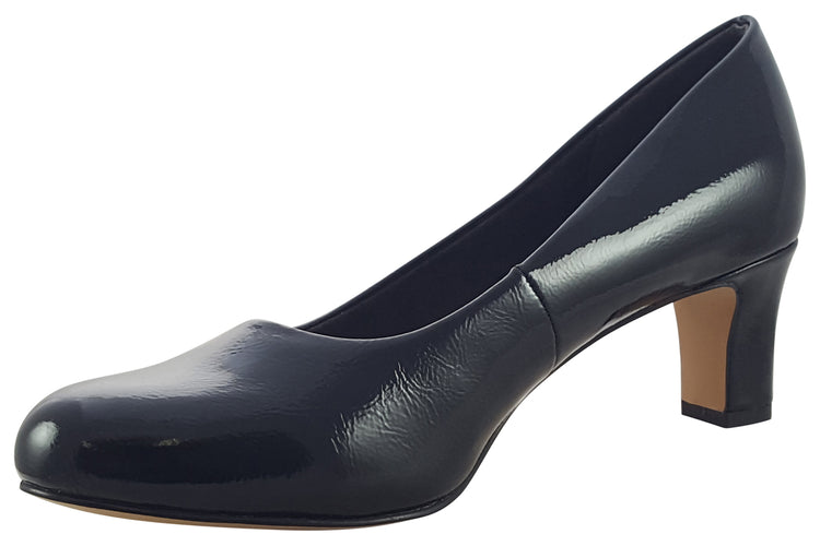 Jana Softline Laurie 22472-41 Black Leather Womens Shoes