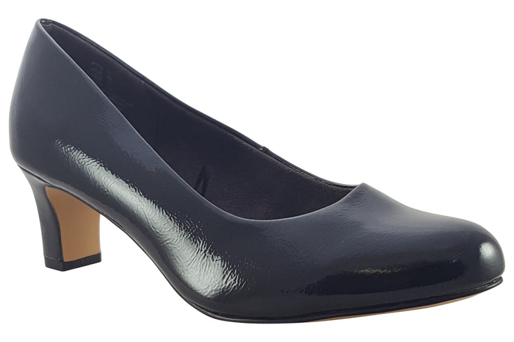 Jana Softline Laurie 22472-41 Black Leather Womens Shoes