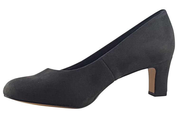 Jana Softline Laurie Suede 22470-41 Asphalt Womens Shoes