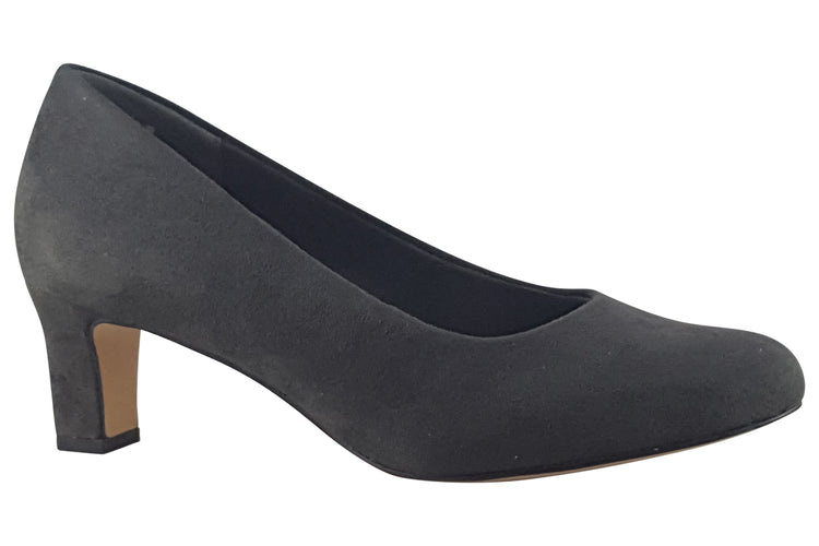 Jana Softline Laurie Suede 22470-41 Asphalt Womens Shoes