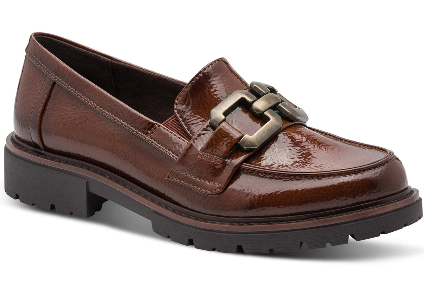 Jana Softline Zandy 24764-41 302 Cognac Patent Womens Shoes