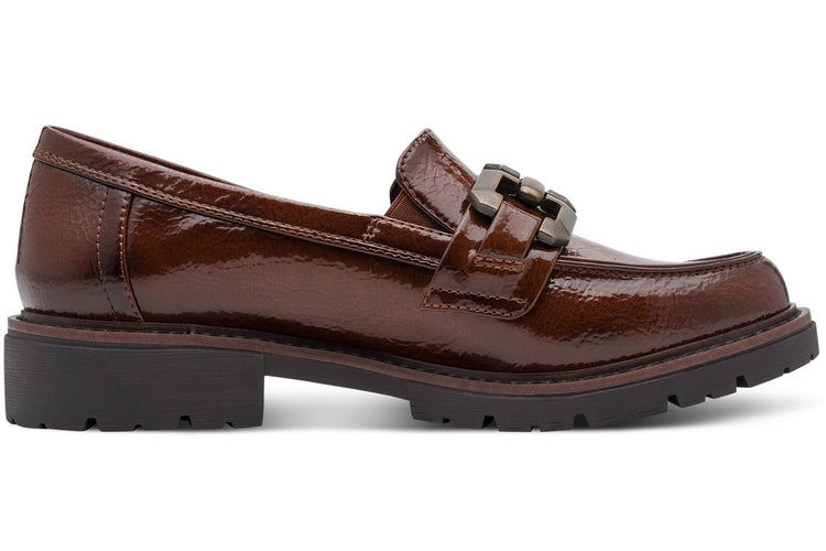 Jana Softline Zandy 24764-41 302 Cognac Patent Womens Shoes