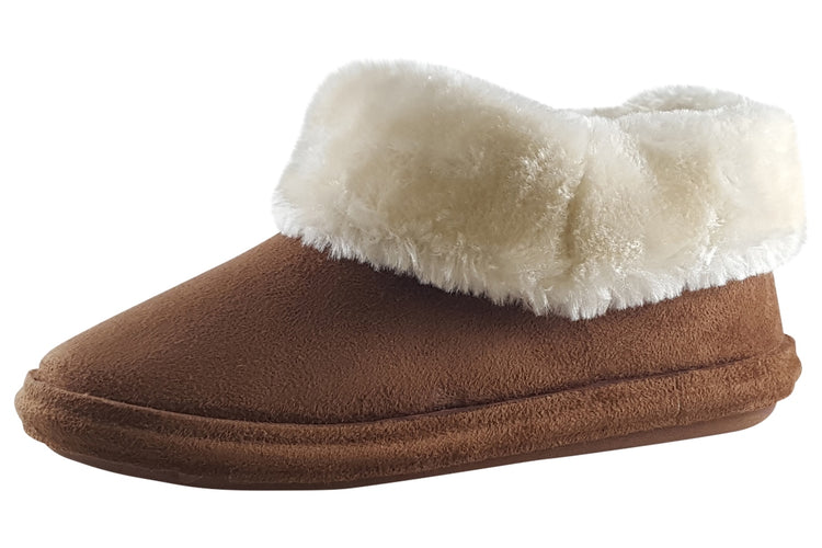 Jo & Joe Chiltern Cognac Womens Slippers