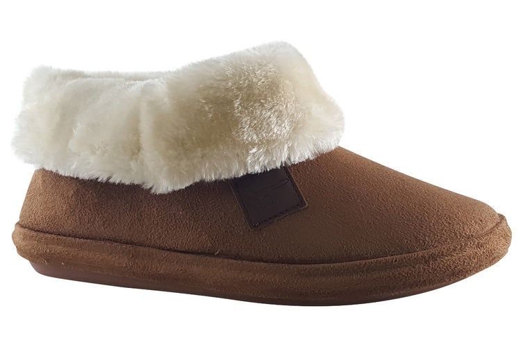 Jo & Joe Chiltern Cognac Womens Slippers