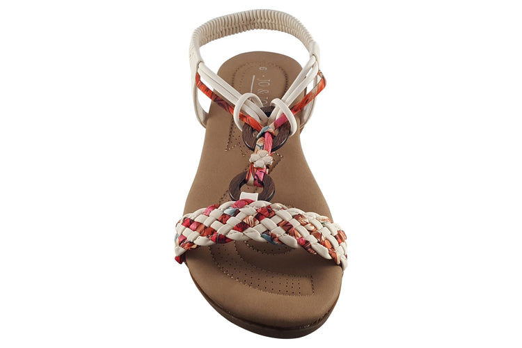 Jo & Joe Marrakesh  White Womens Sandals