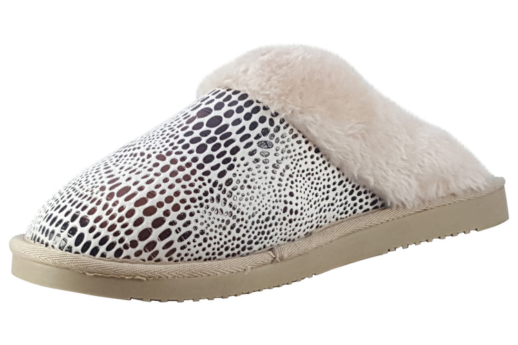 Jo & Joe Mosaic Cream Womens Slippers