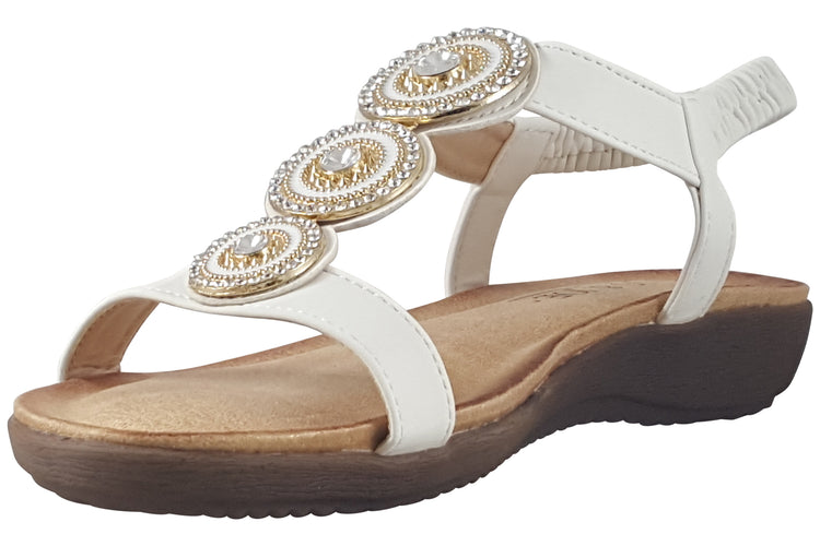 Jo & Joe Rochelle White Womens Sandals