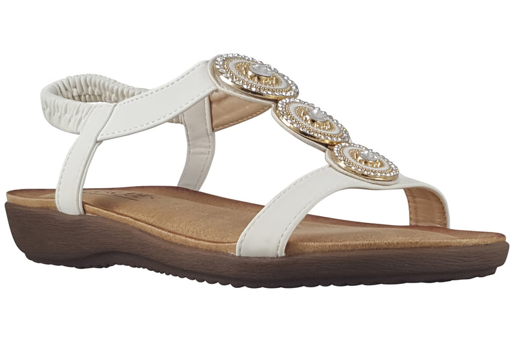 Jo & Joe Rochelle White Womens Sandals