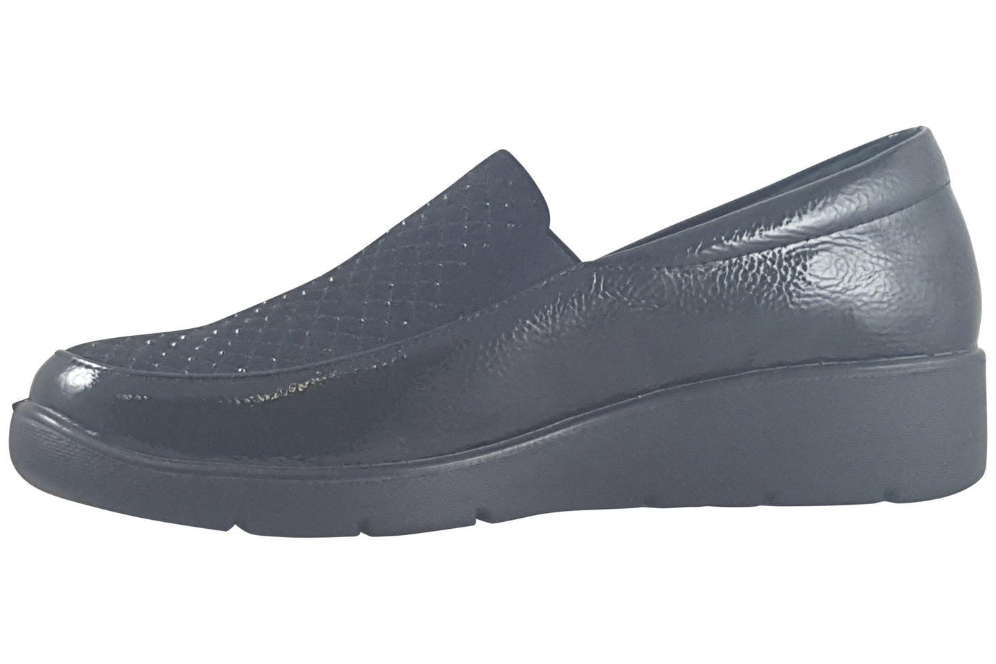 Jo & Joe Josie Black Crinkle Pat Womens Shoes