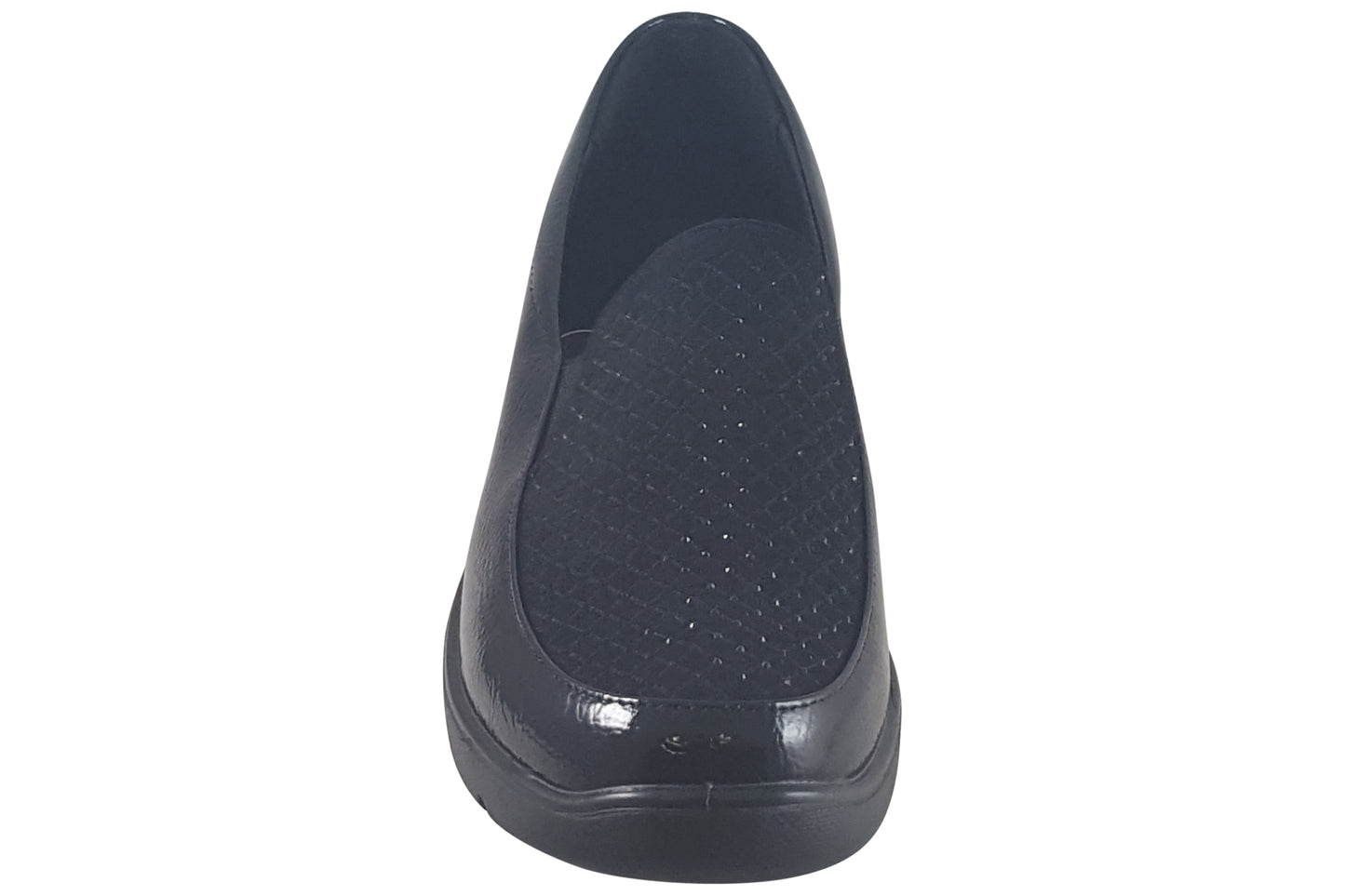 Jo & Joe Josie Black Crinkle Pat Womens Shoes