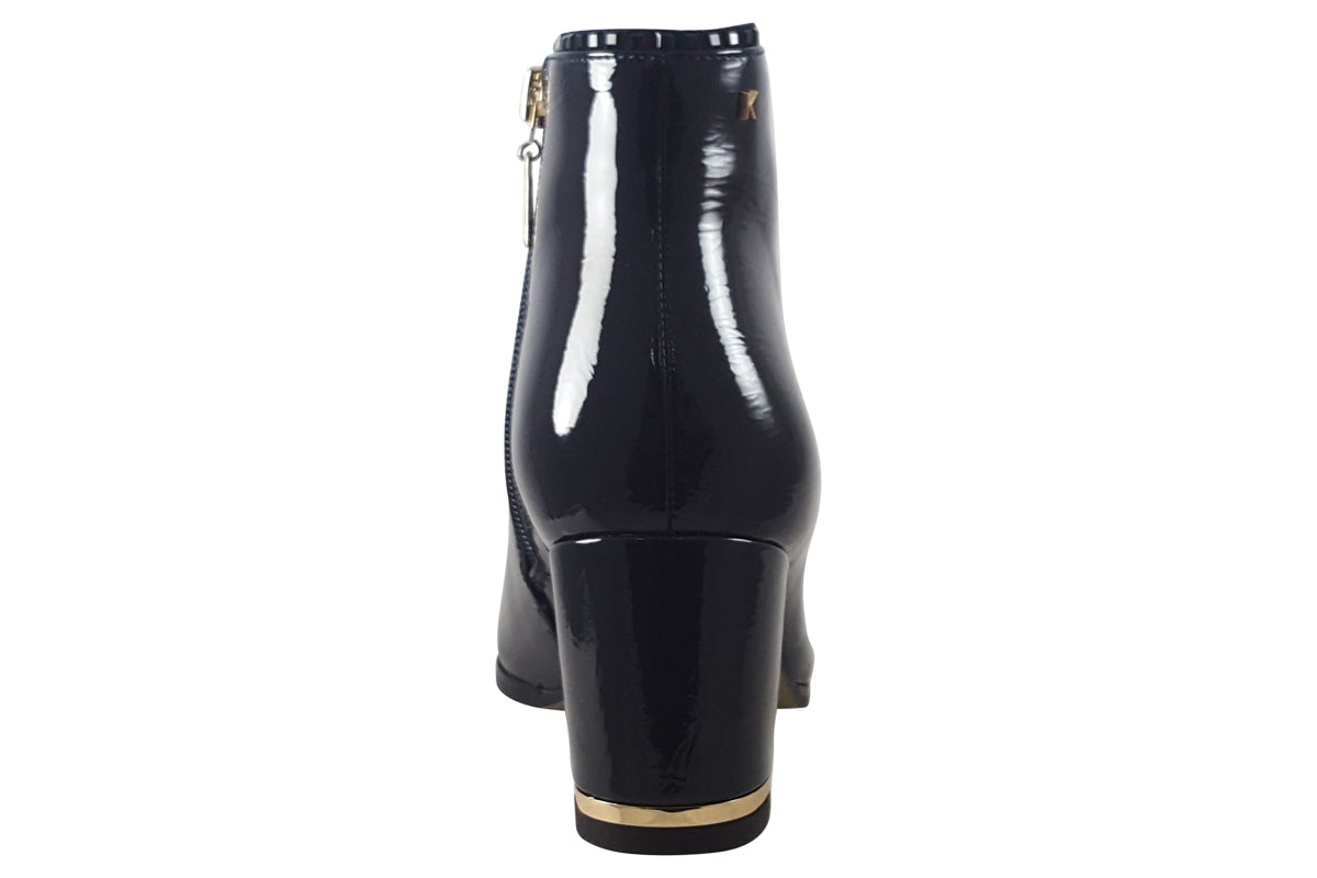 kate appleby alness navy patent womens boots back