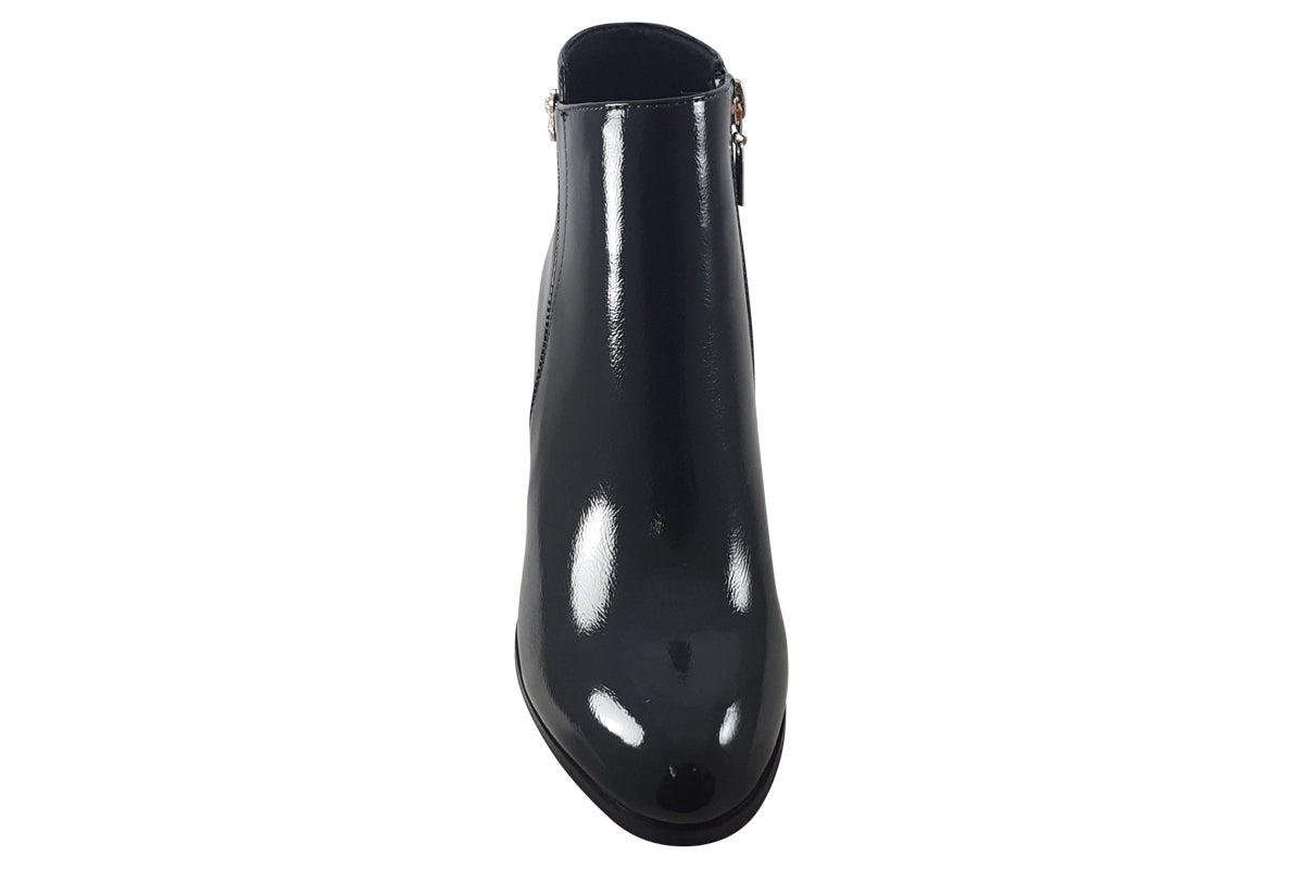 kate appleby dalston dark moss patent womens boots top