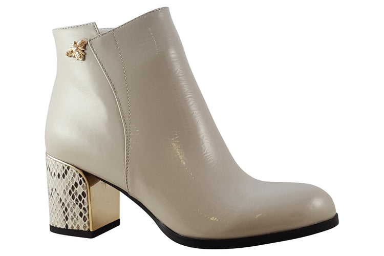 Kate Appleby Dalston Putty Patent Womens Boots