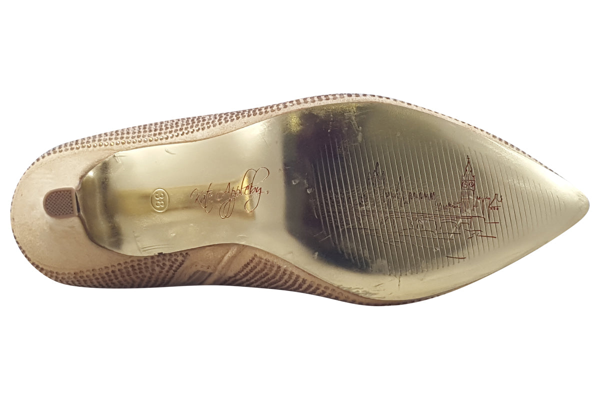 kate appleby drine gold sparkle womens boots sole