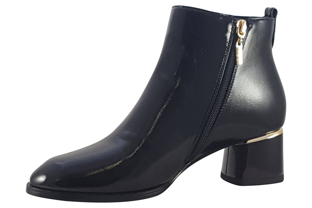 kate appleby oakley black patent womens boots left