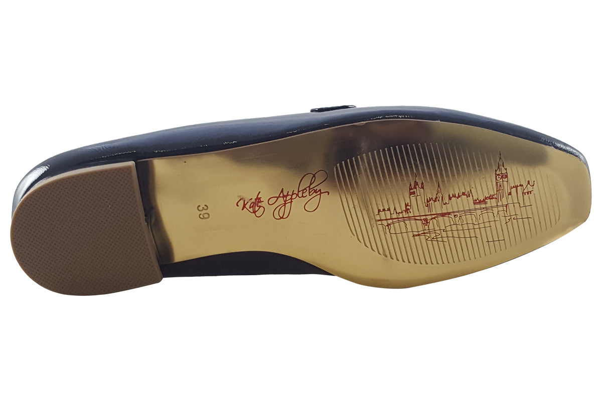 kate appleby thames black patent womens shoes sole