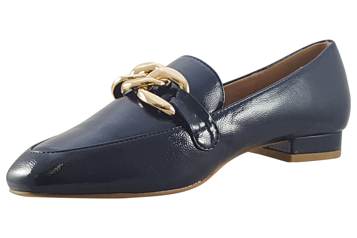 kate appleby thames navy patent womens shoes left
