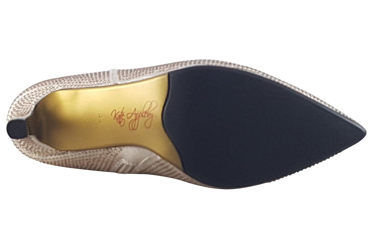 kate appleby twechar gold sparkle womens boots sole