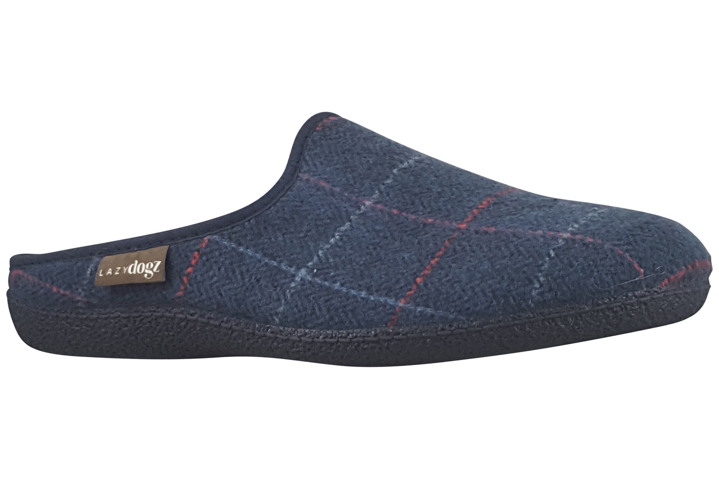 lazy dogz farrell navy mens slippers right