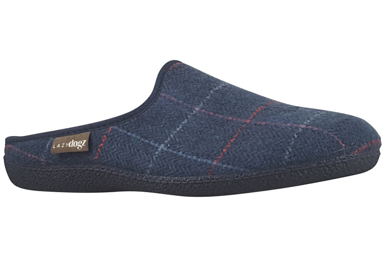 Lazy dogz Farrell Navy Mens Slippers