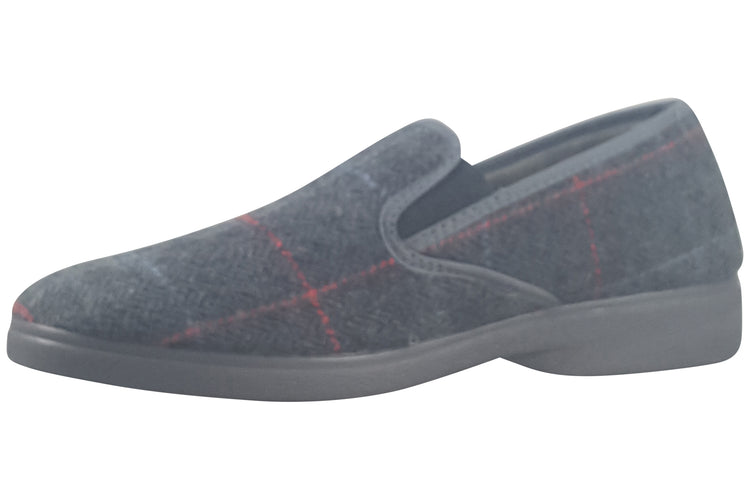 Lazy dogz Hughes Grey Mens Slippers