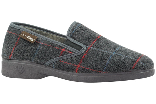 Lazy dogz Hughes Mens Slippers Grey