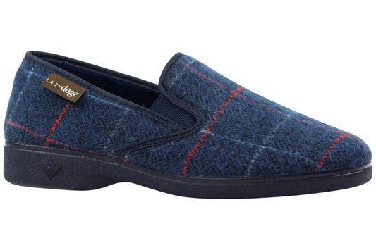 Lazy dogz Hughes Mens Slippers Navy
