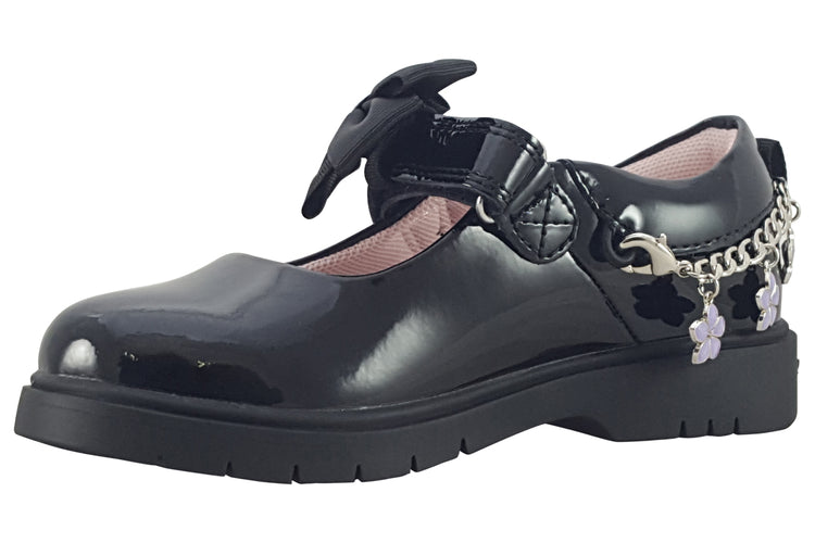 Lelli Kelly Anastasia Bracelet LK8522 Black Patent Girls School Shoes