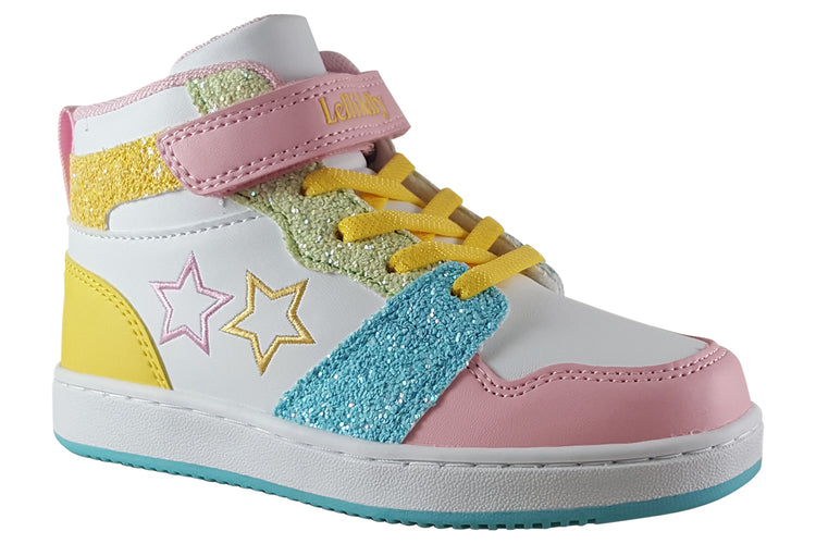 Lelli Kelly Anna Hi-Top LK2016 Yellow Multi Girls Boots