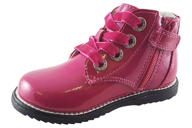 Lelli Kelly Camille BBY LK3310 Fuschsia Patent Girls Boots