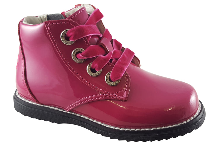 Lelli Kelly Camille BBY LK3310 Fuschsia Patent Girls Boots