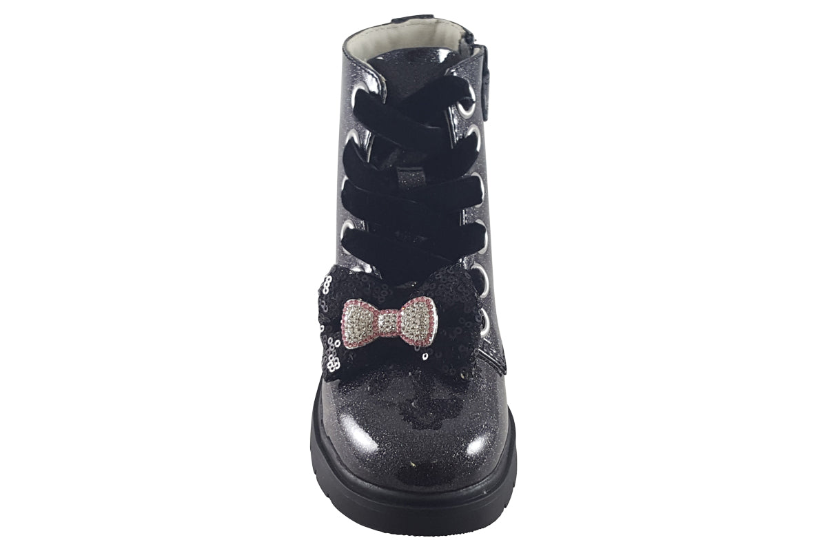 lelli kelly fior di fiocco lk3736 black glitter girls top