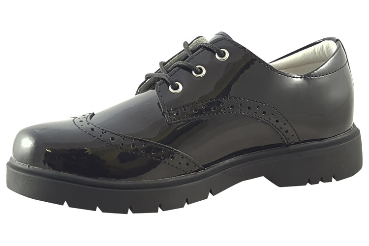 Lelli Kelly Florence Brogue LK8676 Black Patent Girls School Shoes