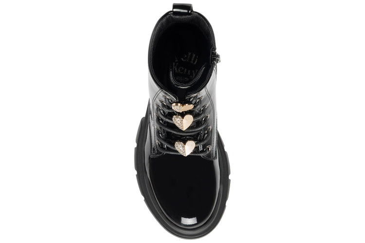 Lelli Kelly Gemma LKHH5314 Girls Boots Black Pat