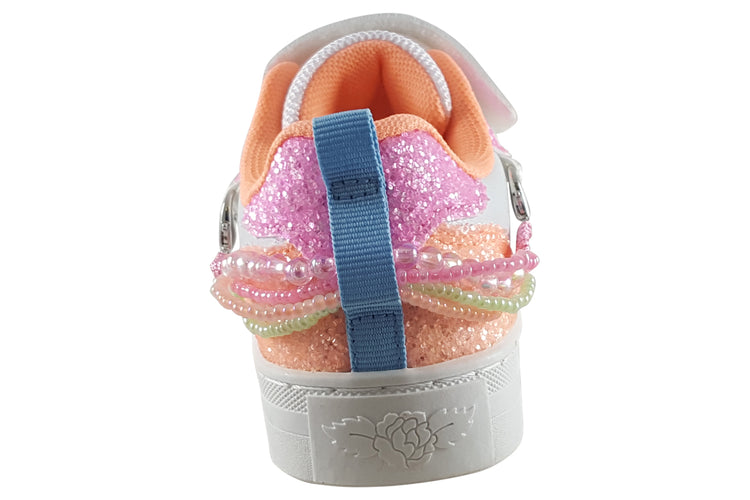 Lelli Kelly Gioiello Daisy LK4010 White/Tango Girls Shoes