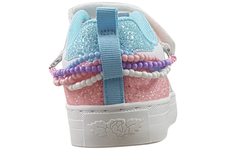 Lelli Kelly Gioiello LKAA4010 White/Celeste Girls Shoes